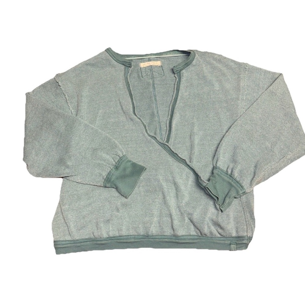 We The Free Crossover Pull Over Oversized Small Women's Green Free People Casual
